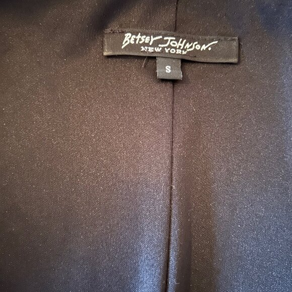 Vintage Betsey Johnson 'Frankie loves Johnny' Tattoo Design Velvet Duster Coat - Picture 8 of 8